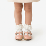 Girls Mary Jane Flats Vintage Style Children' Shoes Blush Pink