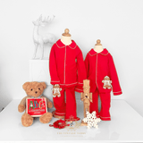 Boys Christmas Pajamas Set 2-Piece Long Sleeve Top & Long Pants Red