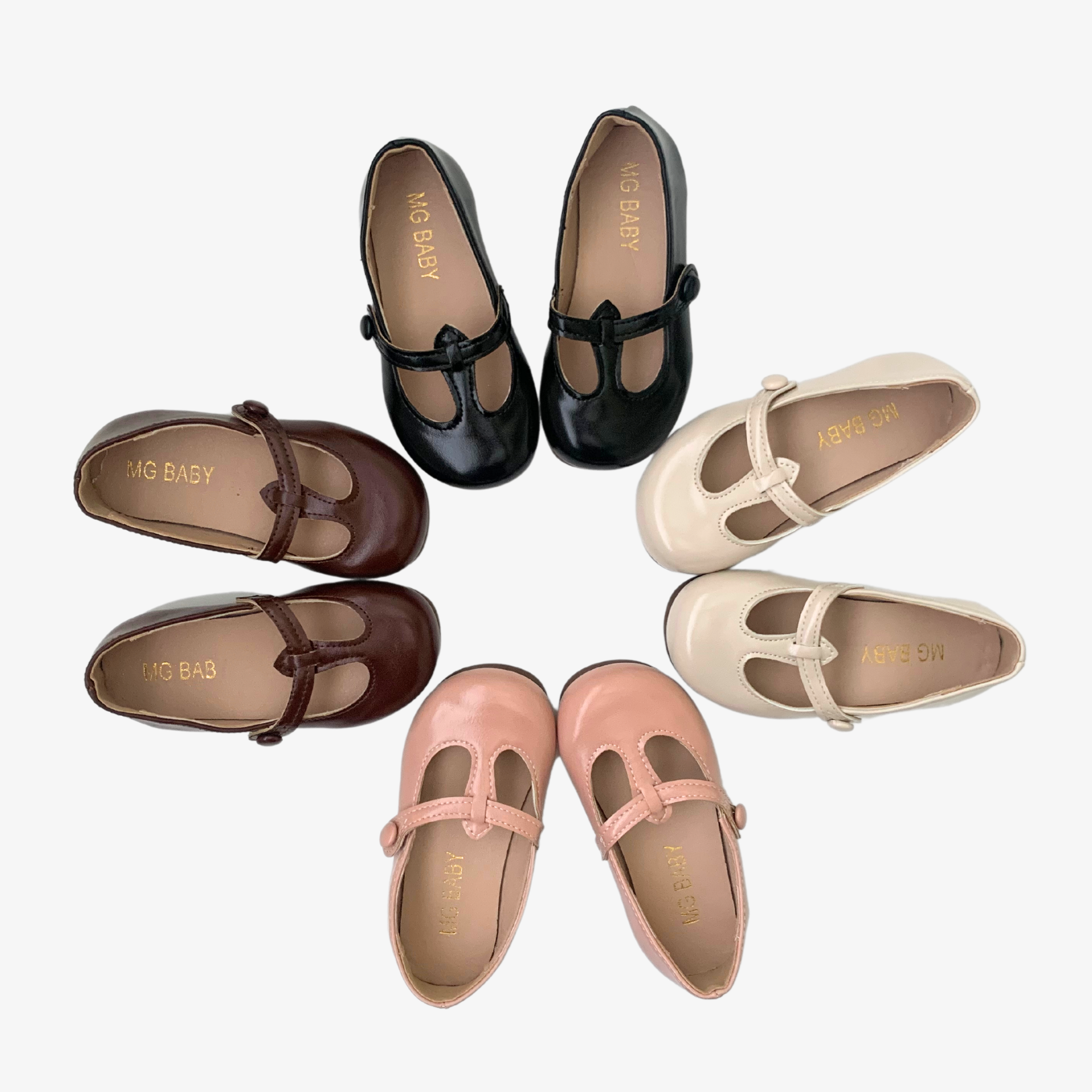 Girls Mary Jane Flats Vintage Style Children's Shoes Black 2.5 / Black Girls Mary Jane Flats Vintage Style Children's Shoes Black 2.5 / Black
