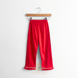 Girls Christmas Pajamas Set 2-Piece Long Sleeve Top & Long Pants Red