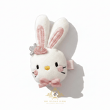 Girls Plush Embroidered Bunny Hair Clip-on Hair Accessory
