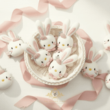 Girls Plush Embroidered Bunny Hair Clip-on Hair Accessory