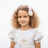 Girls Plush Embroidered Bunny Hair Clip-on Hair Accessory