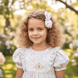 Girls Plush Embroidered Bunny Hair Clip-on Hair Accessory