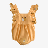 Girls Romper Bubble One-piece Pears Embroidery
