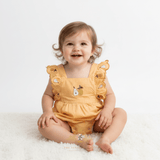 Girls Romper Bubble One-piece Pears Embroidery