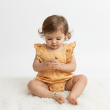 Girls Romper Bubble One-piece Pears Embroidery