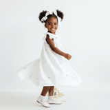 Girls Smocked Bishop Dress White