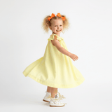 Girls Smocked Bishop Dress Yellow & Orange