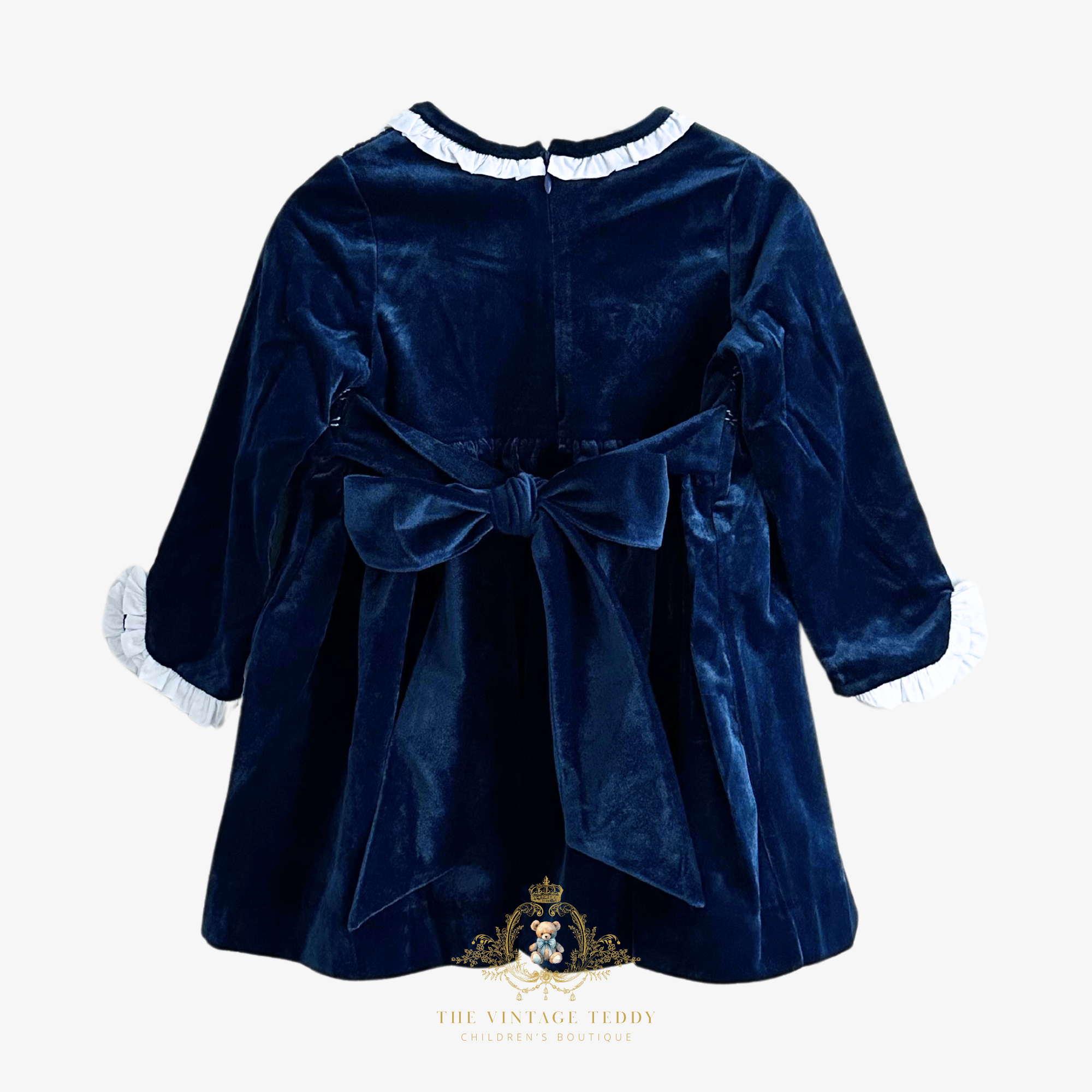 royal blue baby dress Maya dress silver-royal blue