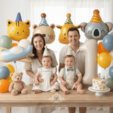 Kids First Birthday Party Balloons Set Animal Characters