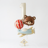 Kids First Birthday Party Balloons Set Bear & Airplane