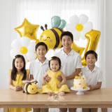 Kids First Birthday Party Balloons Set Bee & Daisies