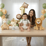 Kids First Birthday Party Balloons Set Safari Animals
