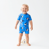 Boys One-Piece Swimsuit Happy Shark
