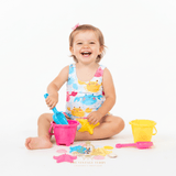 Girls One-Piece Swimsuit Happy Little Crab
