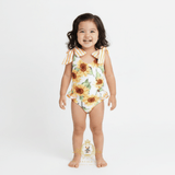 Girls One-Piece Swimsuit Little Sunflowers