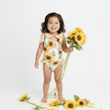 Girls One-Piece Swimsuit Little Sunflowers