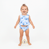 Girls Two-Piece Swimsuit Daisy Flowers