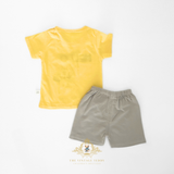 Boys T-Shirt & Shorts 2-Piece Matching Set Hello my Friend, Giraffe