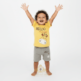 Boys T-Shirt & Shorts 2-Piece Matching Set Hello my Friend, Giraffe