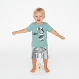 Boys T-Shirt & Shorts 2-Piece Matching Set Zebra
