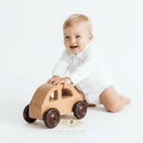 Boys Oxford Long Sleeve Romper Onesie White
