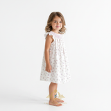 Girls Bishop Floral Smocked Dress Pink & Lavender