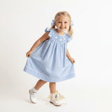 Girls Smocked Sheep Embroidery Dress
