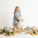 Girls Smocked Sheep Embroidery Dress