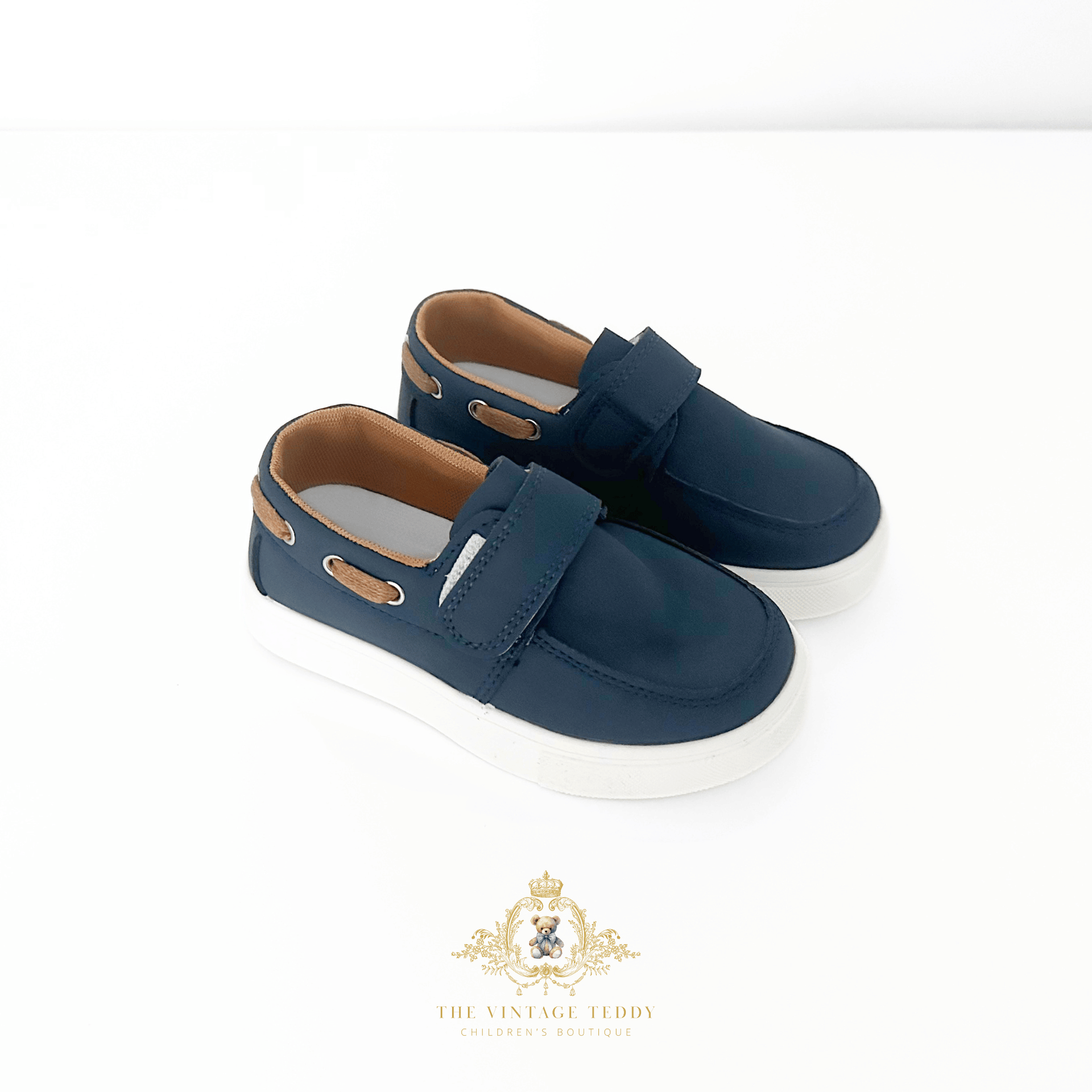 Cute Boys Navy Blue Loafers Classic Toddler Shoes