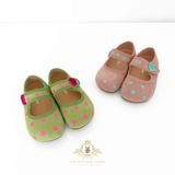 Girls Flats Children's Shoes Kids Shoes Green & Pink