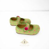 Girls Flats Children's Shoes Kids Shoes Green & Pink
