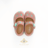 Girls Flats Children's Shoes Kids Shoes Mauve & Aqua Polkadots
