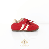 Boys Sneakers Children's Shoes Kicks Athletic Sports Stripes Red & White
