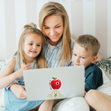 Children's Custom Graphic Stickers An Apple a Day