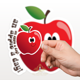 Children's Custom Graphic Stickers An Apple a Day