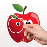 Children's Custom Graphic Stickers Apple Character