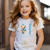 Children's Custom Graphic Tees The Vintage Teddy Personalized Name