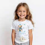 Children's Custom Graphic Tees The Vintage Teddy Personalized Name