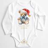 Baby Onesie Baby's First Christmas 2026 Featuring The Vintage Teddy™