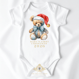 Baby Onesie Baby's First Christmas 2026 Featuring The Vintage Teddy™
