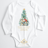 Baby's First Christmas 2026 Baby Onesie Featuring The Vintage Teddy™