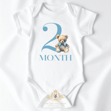 Custom Personalized Baby Onesie Birthday Milestones The Vintage Teddy™