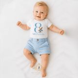 Custom Personalized Baby Onesie Birthday Milestones The Vintage Teddy™
