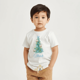 Custom Personalized Kids Graphic Tees Rocking Horse Christmas Tree