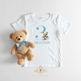 Custom Personalized Baby T-shirt Birthday Milestones The Vintage Teddy™