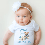Custom Personalized Baby T-shirt Birthday Milestones The Vintage Teddy™