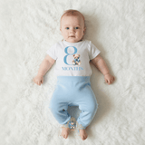 Custom Personalized Baby T-shirt Birthday Milestones The Vintage Teddy™