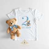 Custom Personalized Kids T-shirt Birthday Milestones The Vintage Teddy™